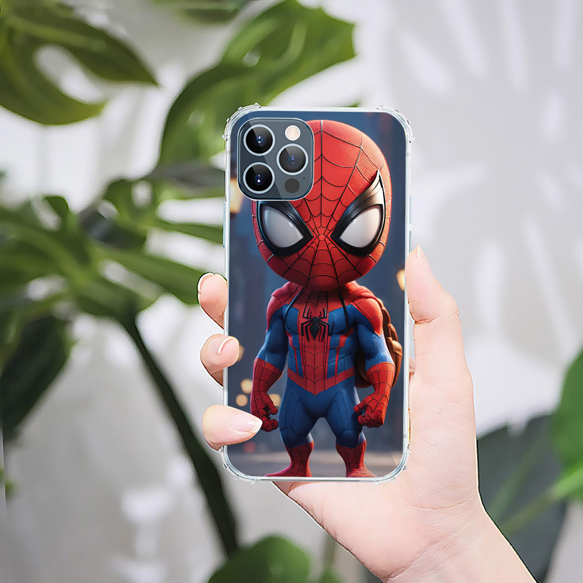 （画像用） Spider Man スパイダーマン 【iPhone 12シリーズ対応】透明スマホケース（クリアソフトケース）